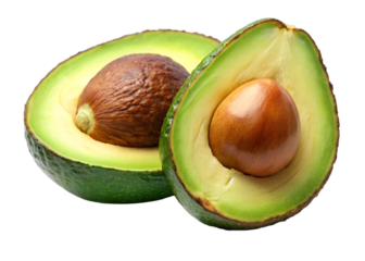 avocado isolated on transparent background
