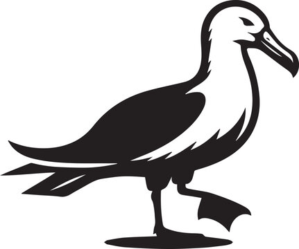 recommend clip art: black albatross silhouette vector, albatross logo Vector.
