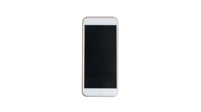 Smartphone mockup isolated on transparent background, png