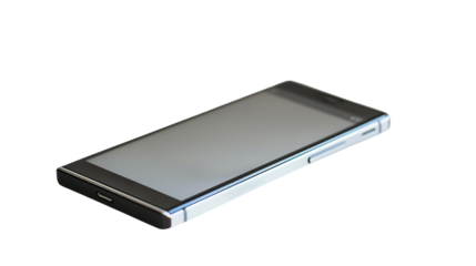 Smartphone mockup isolated on transparent background, png