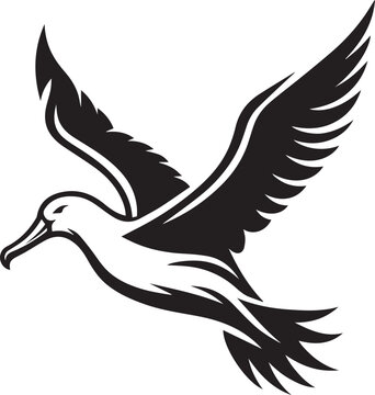 recommend clip art: black albatross silhouette vector, albatross logo Vector.