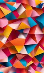 Obraz premium Vibrant Geometric Abstract Design with Colorful Shapes