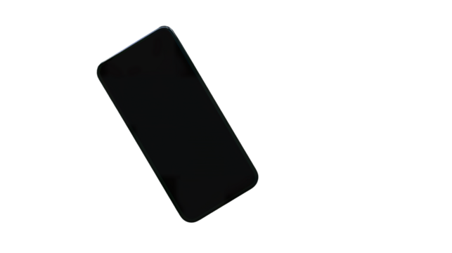 Smartphone mockup isolated on transparent background, png