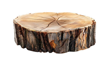 Stump wood isolated on transparent background, png