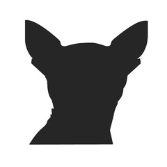 Small Chihuahua Dog Silhouette Vector Art Transparent Background