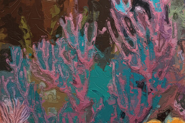 Oil paintings and various flowers, marine creatures, roses, peonies, tigers, and beauty