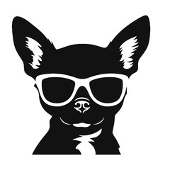 Chihuahua Dog Outline Silhouette Vector Transparent Background