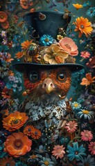 Bird in a Floral Hat