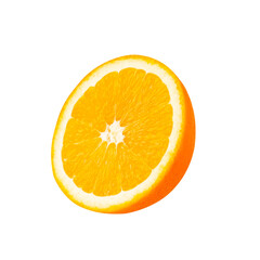 Orange slice, cutout, full depth of field.