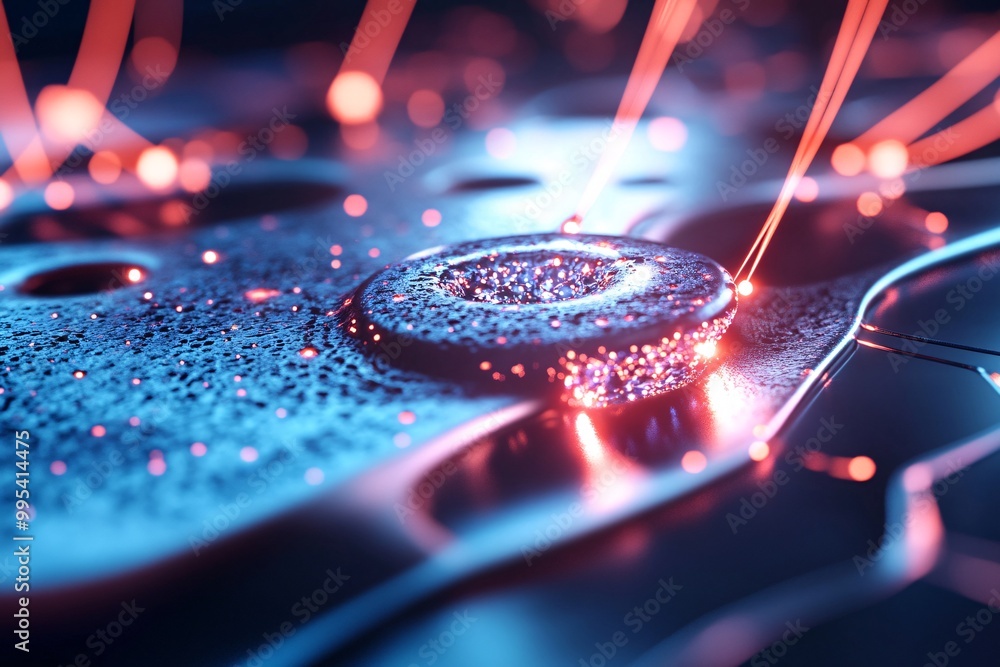 Poster quantum communication network visualization concept