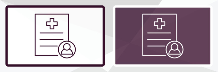 medical result outline icon. Linear vector from health and medical concept. Thin line white and black medical result icon isolated on white and dark background