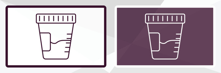 urine outline icon. Linear vector from health and medical concept. Thin line white and black urine icon isolated on white and dark background