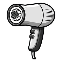 Hair dryer vector silhouette