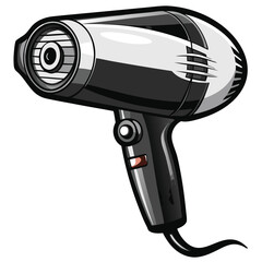 Hair dryer vector silhouette