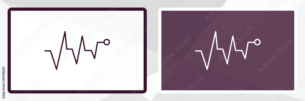 Aufkleber pulse outline icon. linear vector from health and medical concept. thin line white and black pulse i