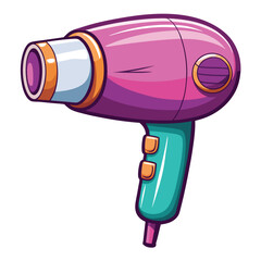 Hair dryer vector illustration isolated on a white background