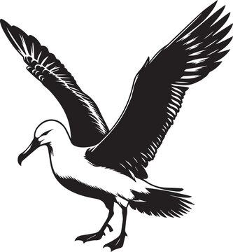 recommend clip art: black albatross silhouette vector, albatross logo Vector.