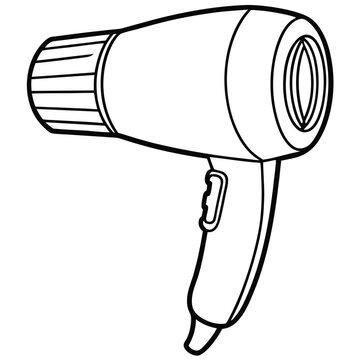 recommend clip art: Hair dryer vector line art