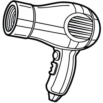 recommend clip art: Hair dryer vector line art