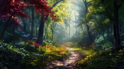 Fototapeta premium Vivid forest path
