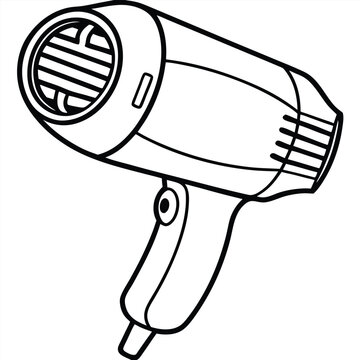 recommend clip art: Hair dryer vector line art