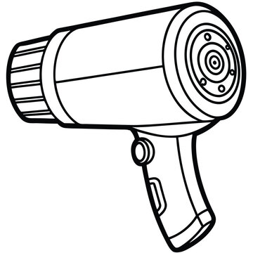 recommend clip art: Hair dryer vector line art