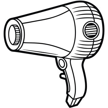 recommend clip art: Hair dryer vector line art