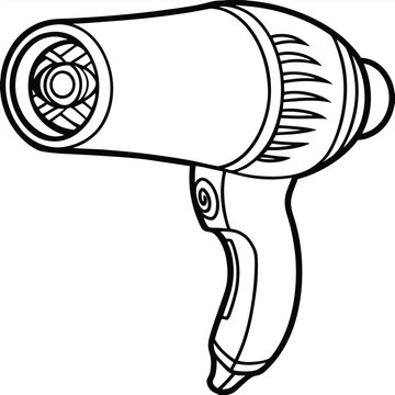 recommend clip art: Hair dryer vector line art