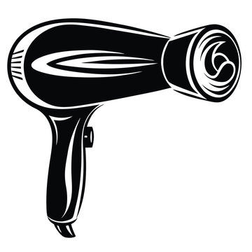 recommend clip art: Hair dryer vector line art