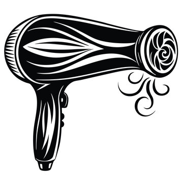 recommend clip art: Hair dryer vector line art