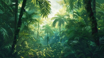 Naklejka premium Tropical woodland