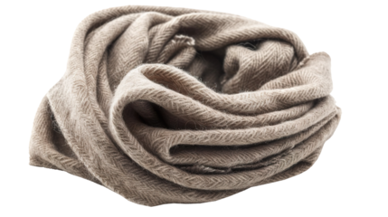Wool fleece scarf isolated on transparent background, png