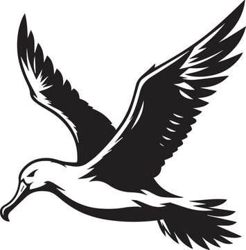 recommend clip art: black albatross silhouette vector, albatross logo Vector.