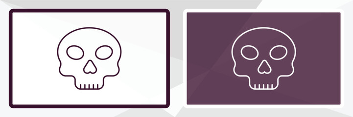 dead outline icon. Linear vector from medical concept. Thin line white and black dead icon isolated on white and dark background