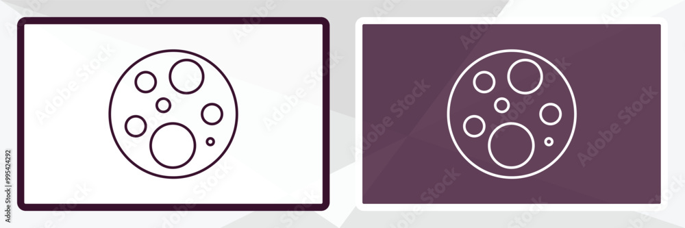 Poster cells in a circle outline icon. linear vector from medical concept. thin line white and black cells 