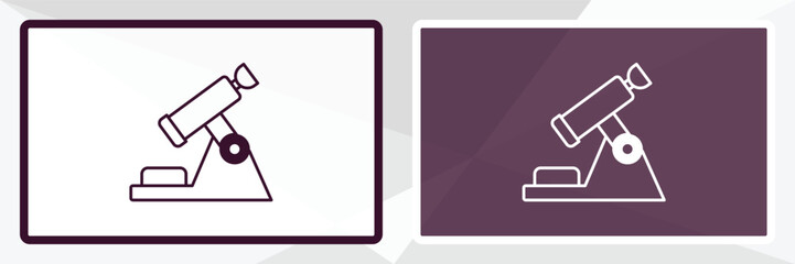 microscope tool outline icon. Linear vector from medical concept. Thin line white and black microscope tool icon isolated on white and dark background