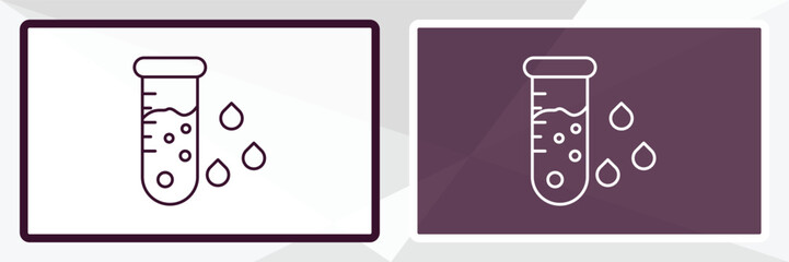 blood analysis outline icon. Linear vector from medical concept. Thin line white and black blood analysis icon isolated on white and dark background