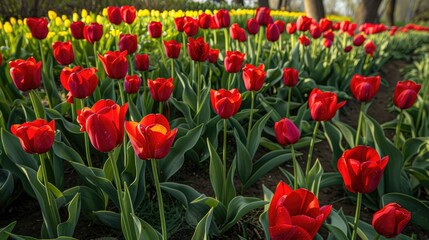 Tulip flower for postcard decoration and agriculture