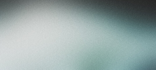 Grainy texture abstract gradient background with light gray and green hues blending into black