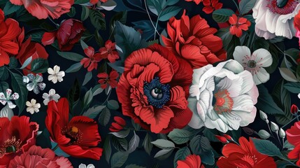 Floral design for postcards and wallpaper artwork