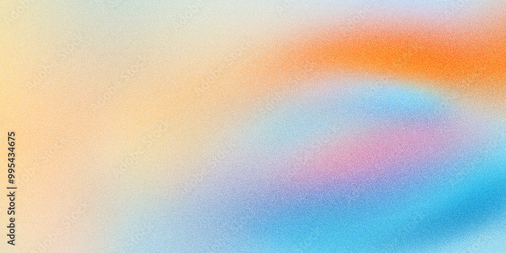 Poster background with grain noise and colors gradient mesh in abstract grainy texture of gritty stipple gr