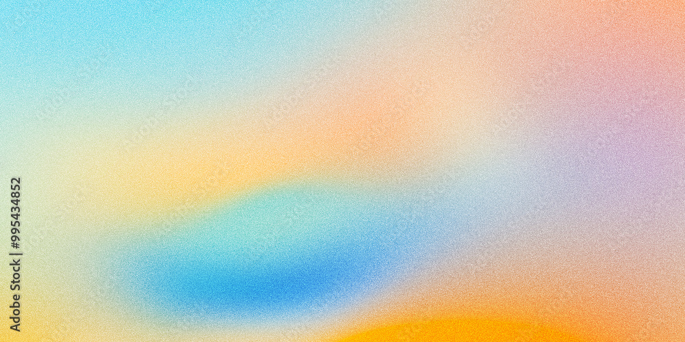 Poster grain noise and colors gradient mesh background with abstract grainy texture of gritty stipple grain
