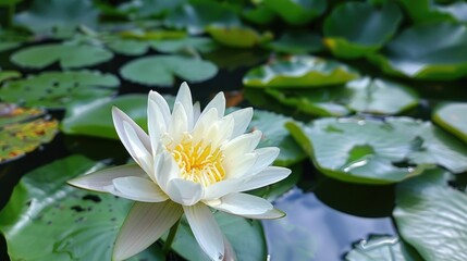 Vibrant water enhances lovely lotus bloom