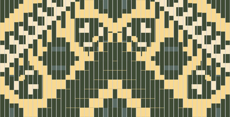 Tribal Art Traditional Kimono Sewing Patternfolk Embroidery, Aztec Geometric Ornament Print. Design for Carpet, Wallpaper, Clothing, Wrapping, Fabric