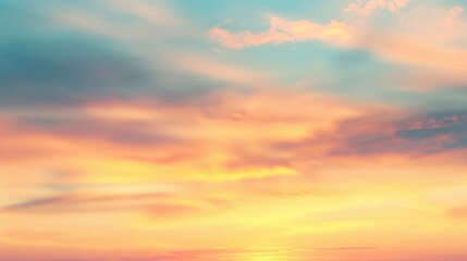 Obraz premium Sunset backdrop with blurred blue sky