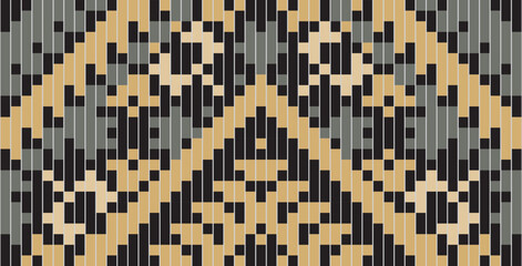 Baroque Arabic Pattern Mehndifolk Embroidery, Aztec Geometric Ornament Print. Design for Carpet, Wallpaper, Clothing, Wrapping, Fabric