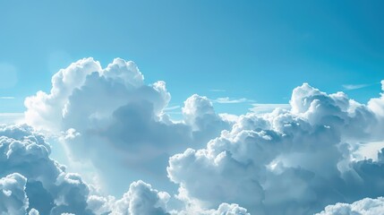 Naklejka premium White clouds against a blue sky