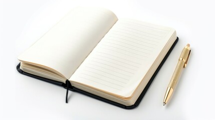 White background hardcover notebook