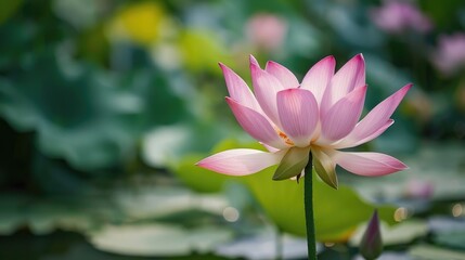 Obraz premium The Lovely Lotus in a Pond
