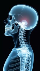 Xray Analysis Human Spine Skull Diagnostic Spinal Cord Injury